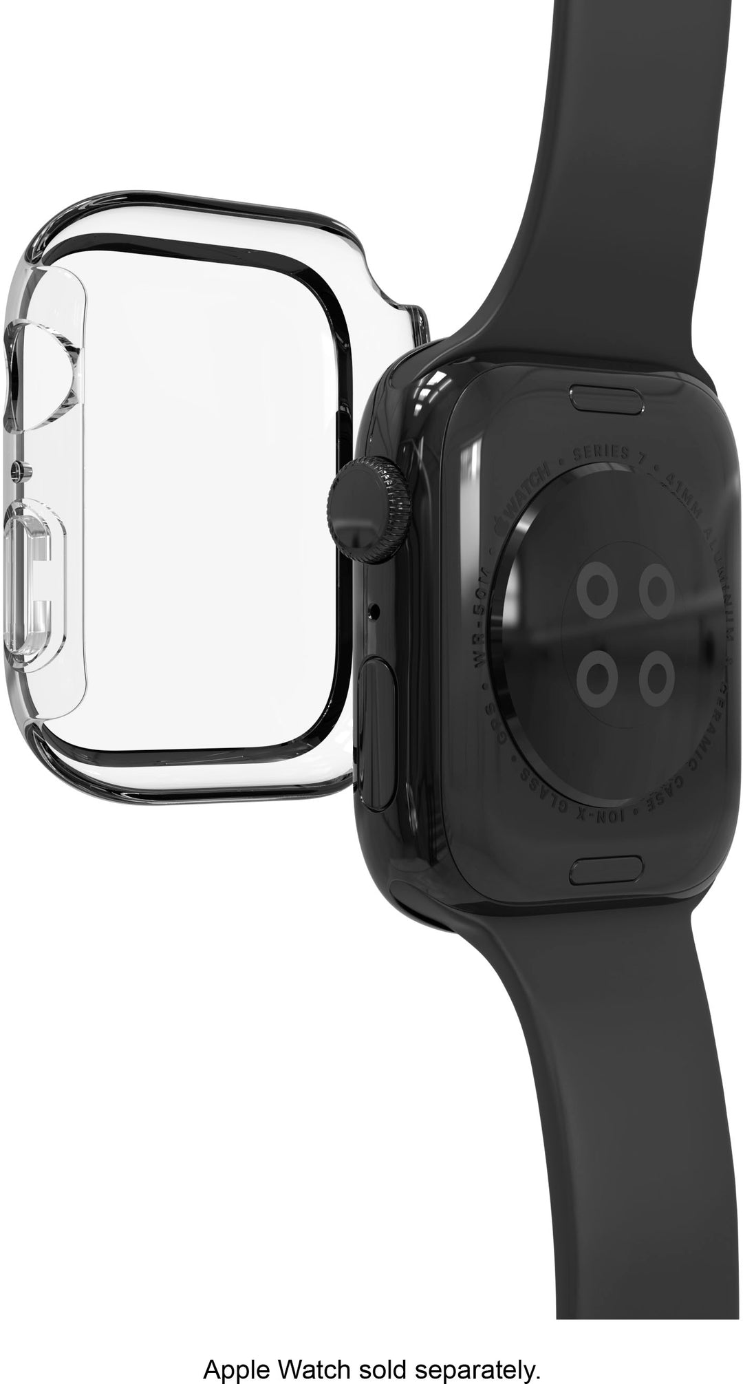 ZAGG - InvisibleShield Glass Elite 360 Integrated Bumper + Screen Protection for Apple Watch Series 7/8/9 45mm & SE/4/5/6 44mm - Clear_4