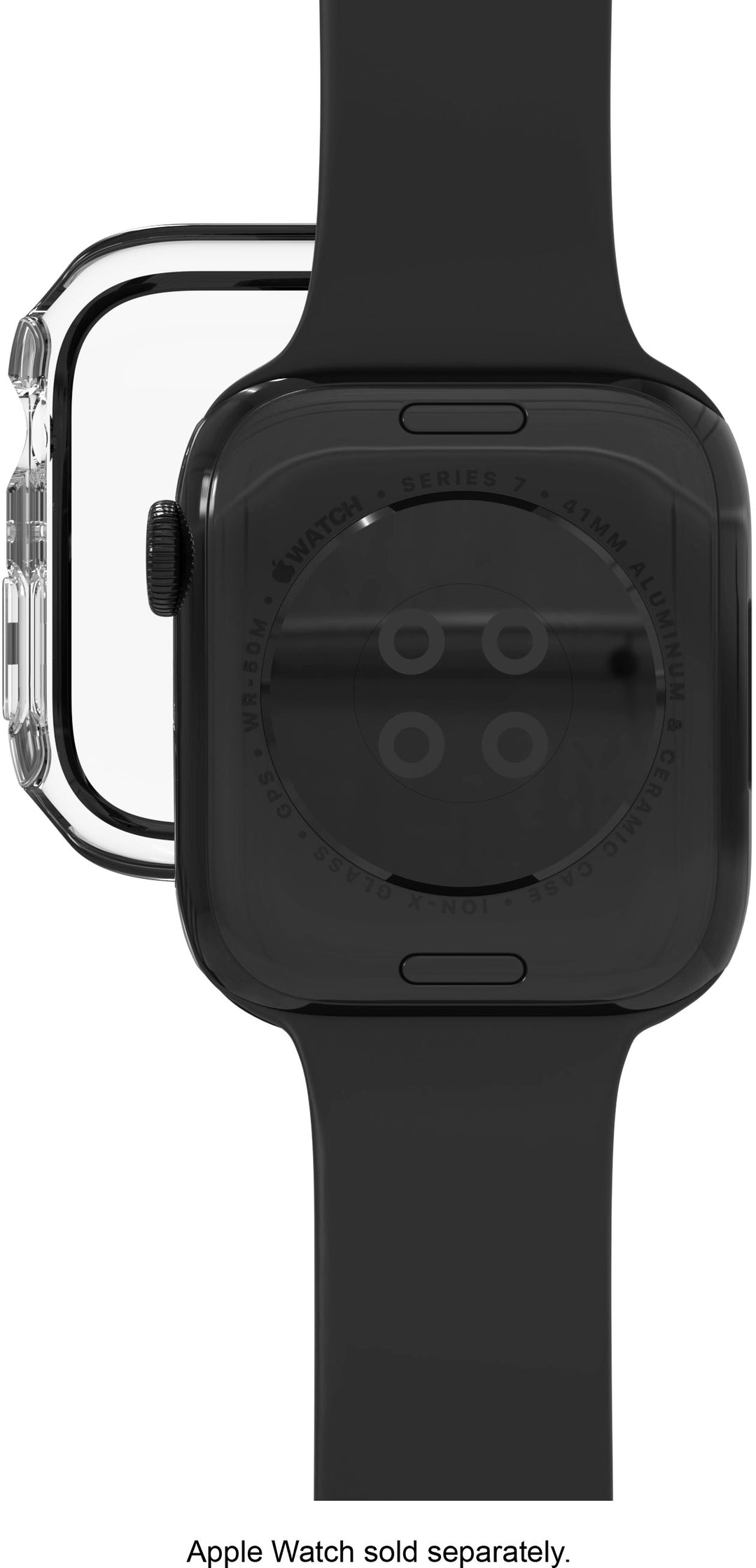 ZAGG - InvisibleShield Glass Elite 360 Integrated Bumper + Screen Protection for Apple Watch Series 7/8/9 45mm & SE/4/5/6 44mm - Clear_2