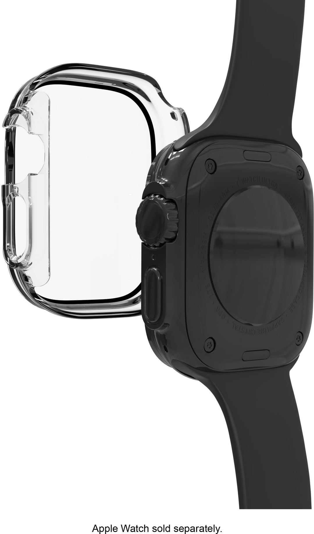 ZAGG - InvisibleShield Glass Elite 360 Integrated Bumper + Screen Protection for Apple Watch Ultra/Ultra 2 - Clear_3