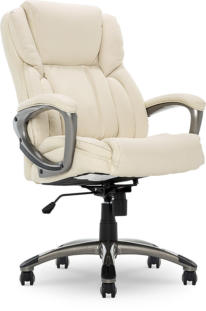 Serta - Garret Bonded Leather Executive Office Chair with Premium Cushioning - Ivoory White_0