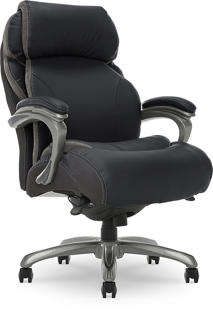 Serta - Big & Tall Smart Layers AIR Leather Executive Chair - Black_0