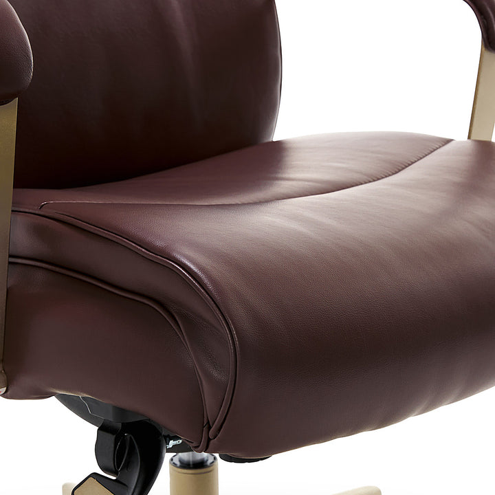 La-Z-Boy - Modern Melrose Executive Office Chair with Brass Finish - Brown_10