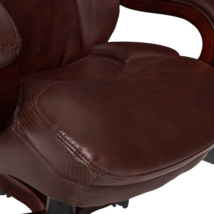 Serta - Big and Tall Bonded Leather Executive Chair - Chestnut Brown_8