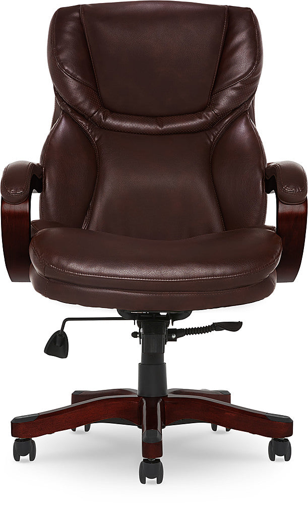 Serta - Big and Tall Bonded Leather Executive Chair - Chestnut Brown_7
