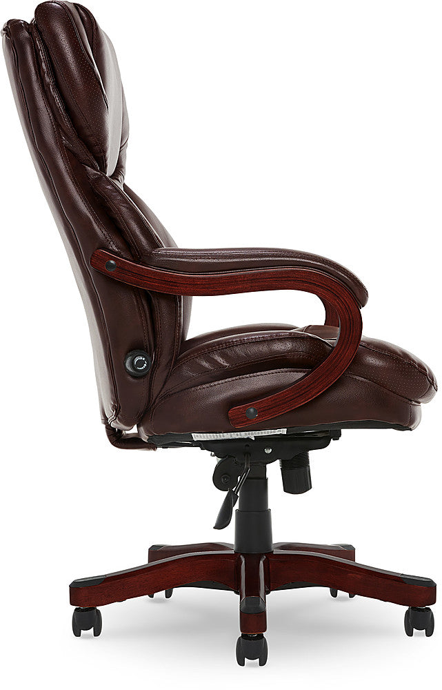 Serta - Big and Tall Bonded Leather Executive Chair - Chestnut Brown_4
