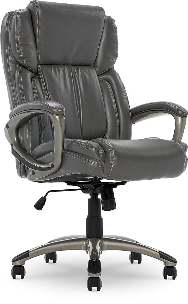 Serta - Garret Bonded Leather Executive Office Chair with Premium Cushioning - Gray_0