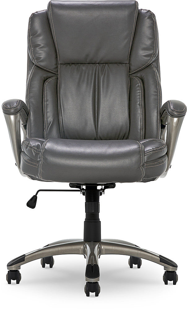 Serta - Garret Bonded Leather Executive Office Chair with Premium Cushioning - Gray_5