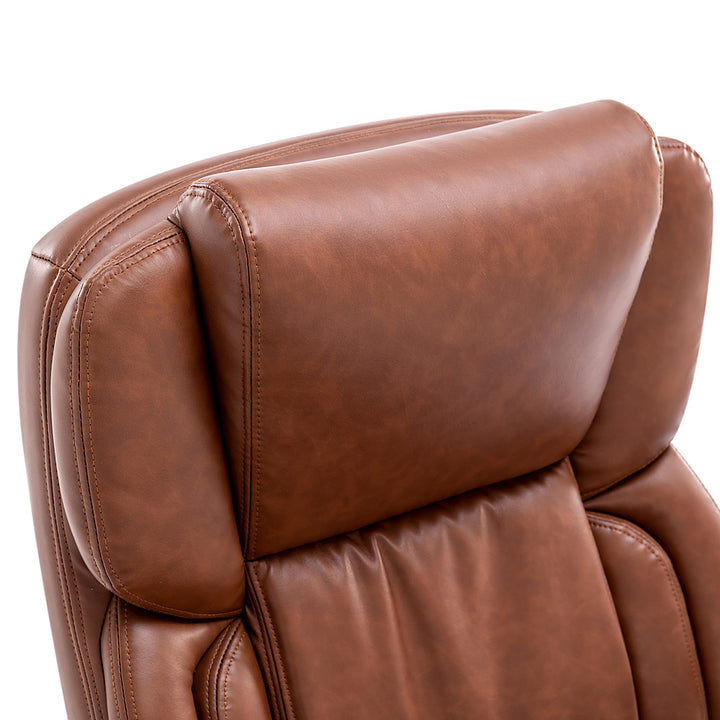 Serta - Garret Bonded Leather Executive Office Chair with Premium Cushioning - Cognac_2