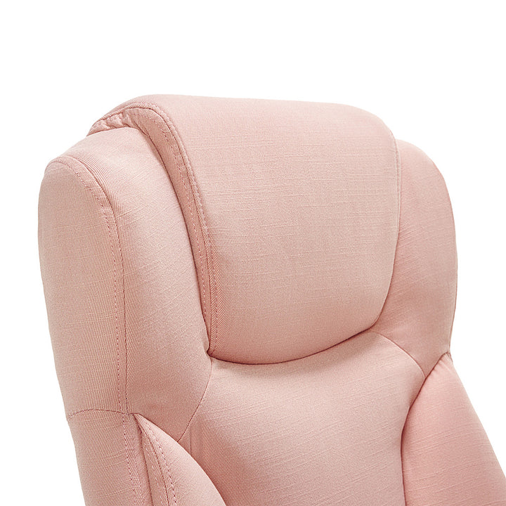 Serta - Connor Upholstered Executive High-Back Office Chair with Lumbar Support - Microfiber - Pink_11