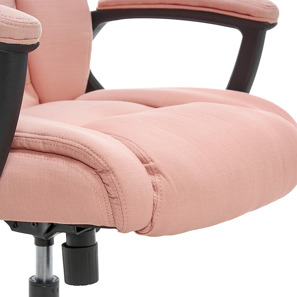 Serta - Connor Upholstered Executive High-Back Office Chair with Lumbar Support - Microfiber - Pink_8