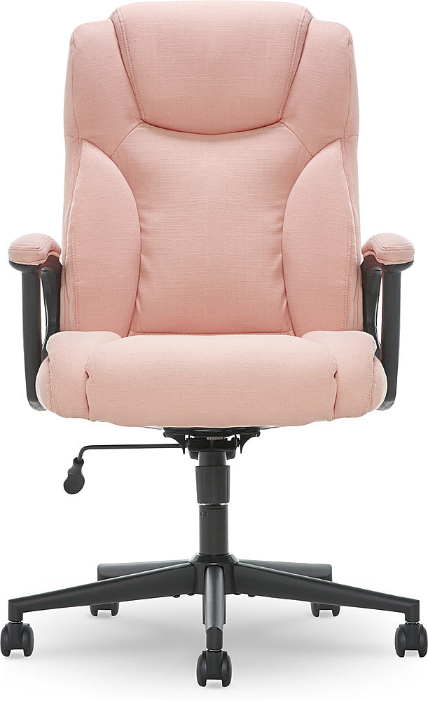 Serta - Connor Upholstered Executive High-Back Office Chair with Lumbar Support - Microfiber - Pink_6
