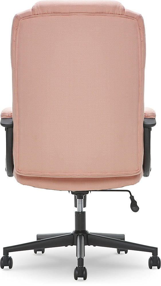 Serta - Connor Upholstered Executive High-Back Office Chair with Lumbar Support - Microfiber - Pink_4