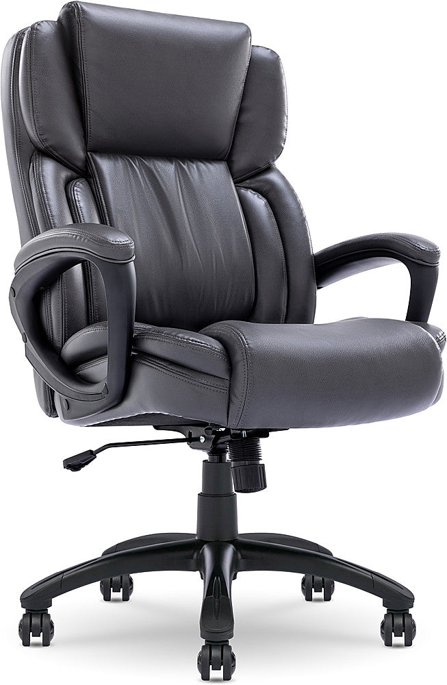 Serta - Garret Bonded Leather Executive Office Chair with Premium Cushioning - Sapce Gray_0