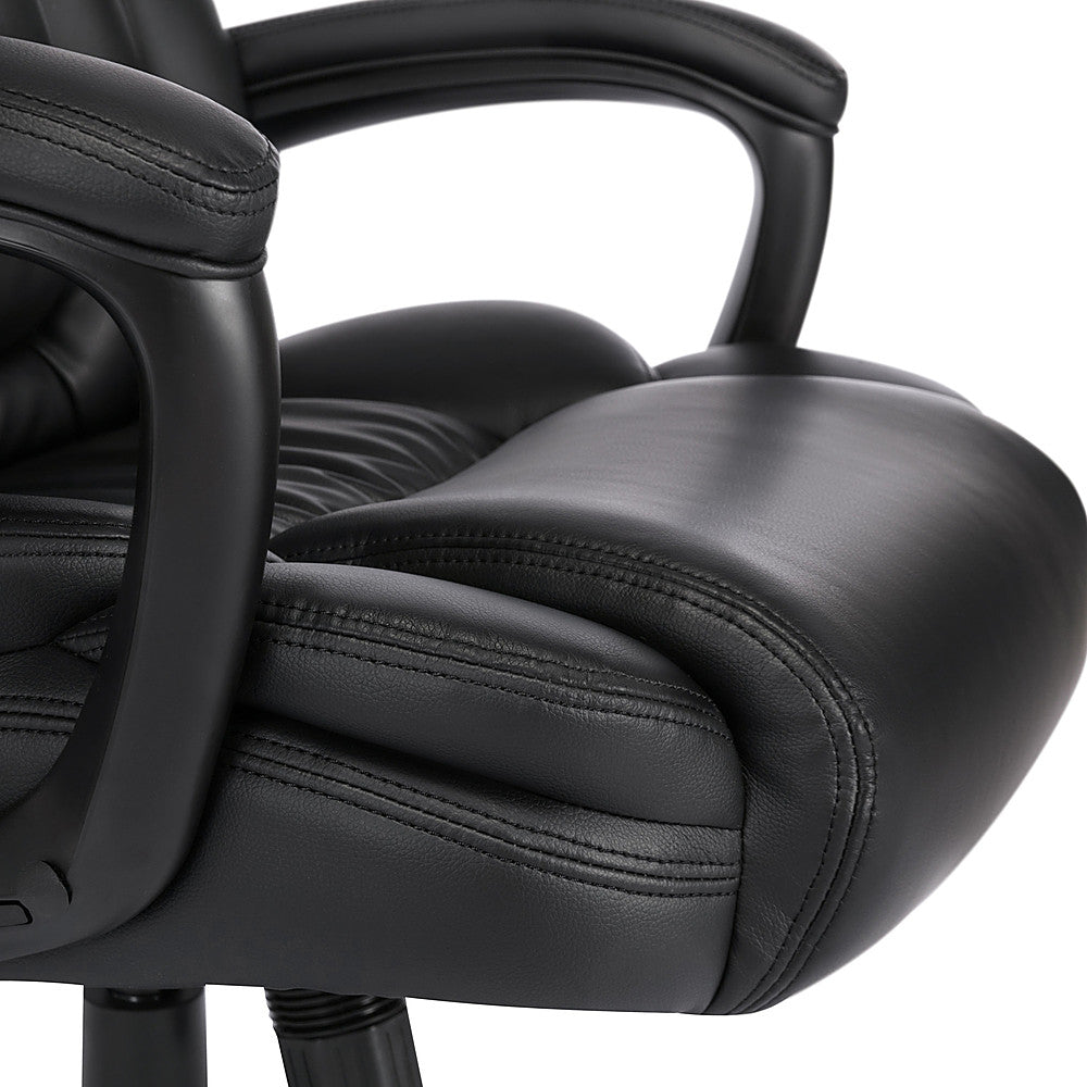 Serta - Garret Bonded Leather Executive Office Chair with Premium Cushioning - Space Black_7