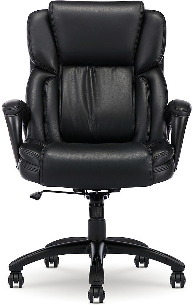 Serta - Garret Bonded Leather Executive Office Chair with Premium Cushioning - Space Black_5