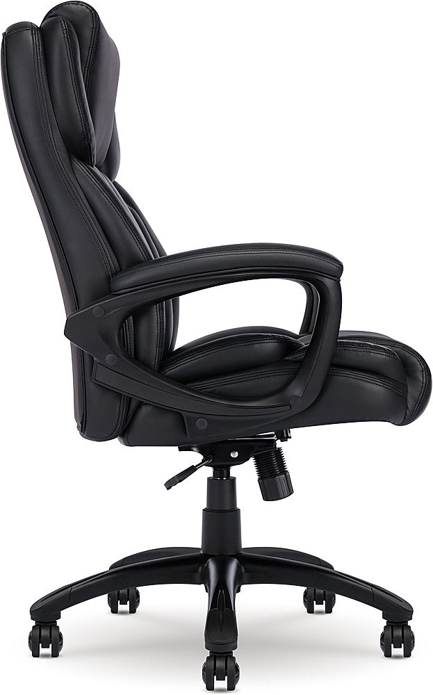 Serta - Garret Bonded Leather Executive Office Chair with Premium Cushioning - Space Black_4