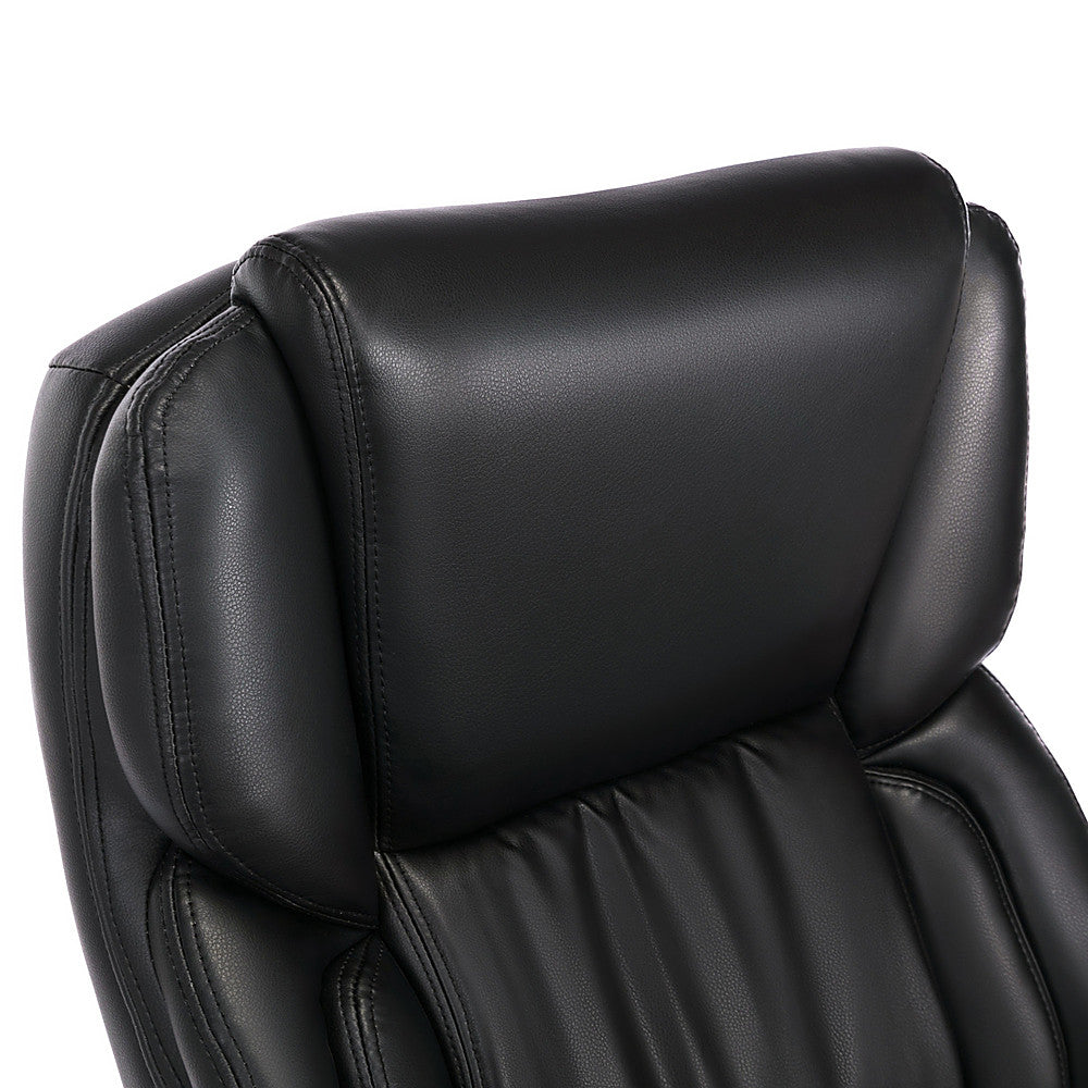 Serta - Garret Bonded Leather Executive Office Chair with Premium Cushioning - Space Black_1