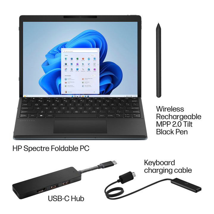 HP - Spectre 3-in-1 17" 2.5K OLED Touch-Screen Foldable Laptop - Intel Evo Platform - Core i7 - 16GB Memory - 1TB SSD - Slate Blue_2
