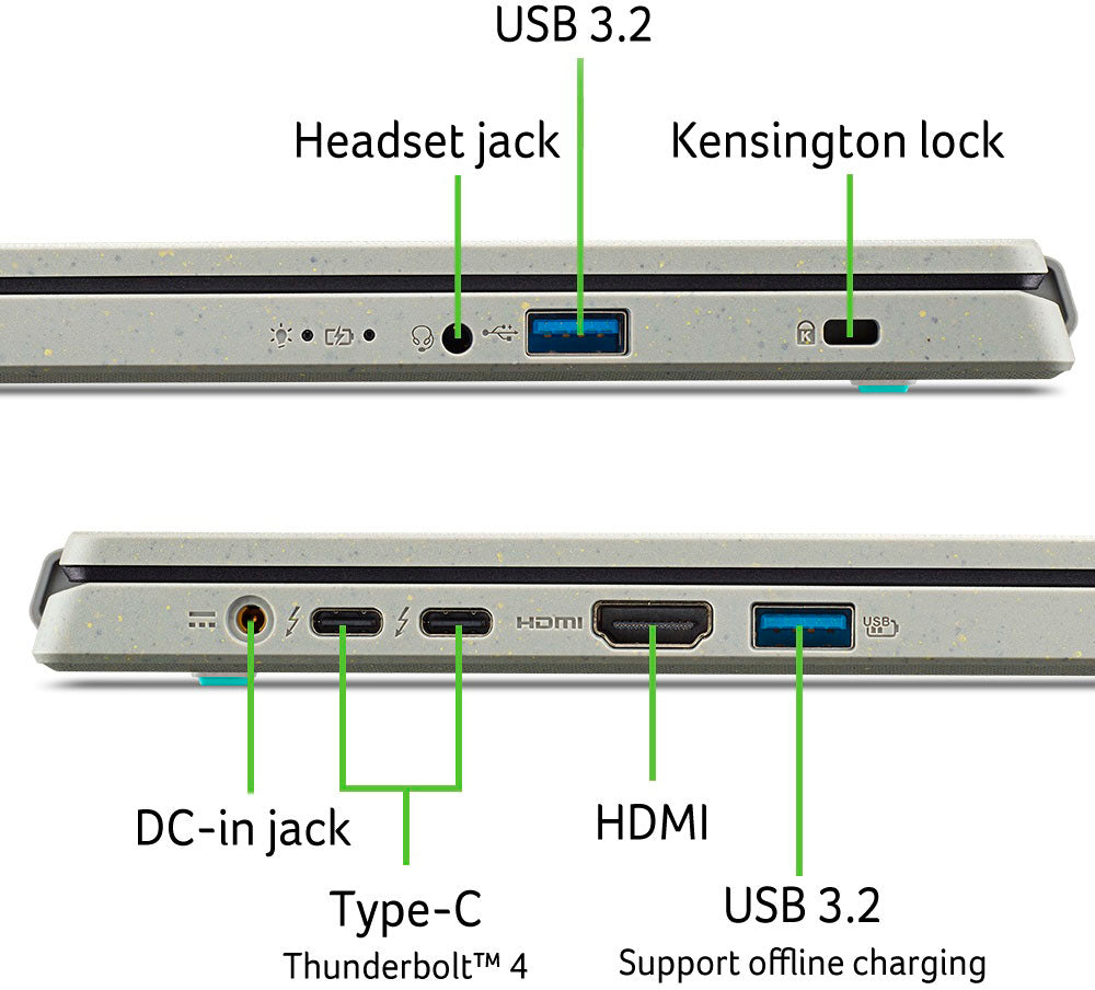 Acer - Aspire Vero - Green PC Laptop - 15.6” Full HD - Intel i5-1335U - 8GB LPDDR5 - 512GB PCIe Gen4 SSD – Windows 11 Home_8