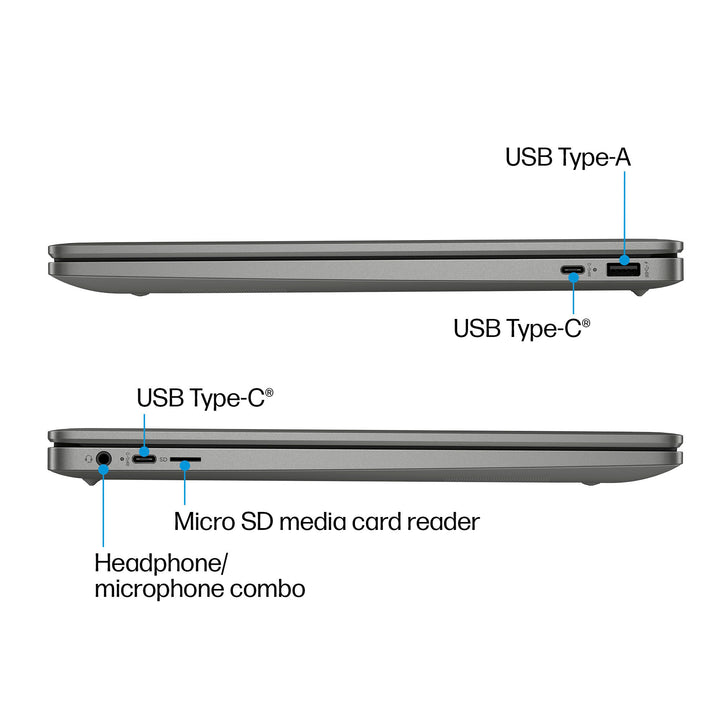 HP - 15.6" Full HD Chromebook Plus Laptop - Intel Core i3 - 8GB Memory - 128GB UFS - Mineral Silver_9