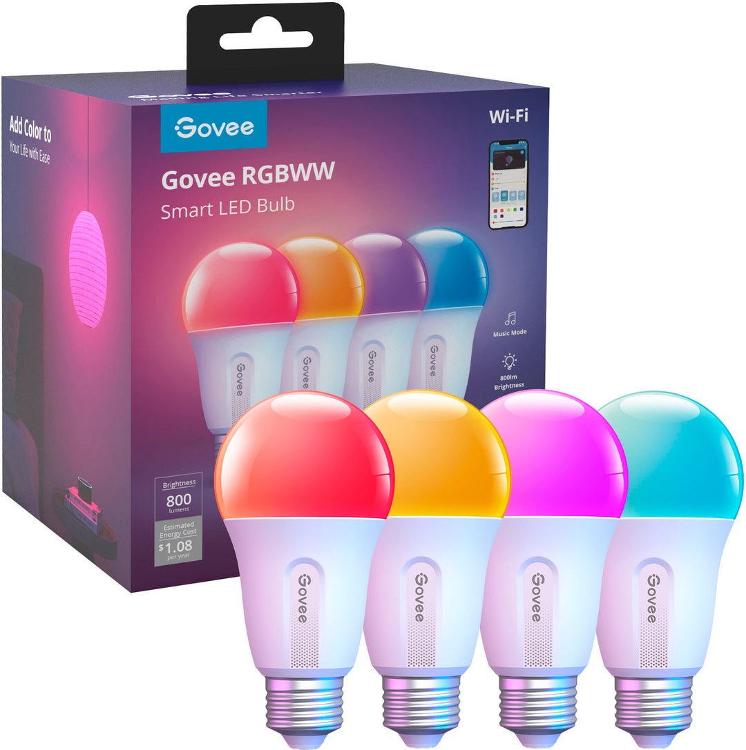 Govee - 800LM RGBWW Smart LED Bulb 4pk_0