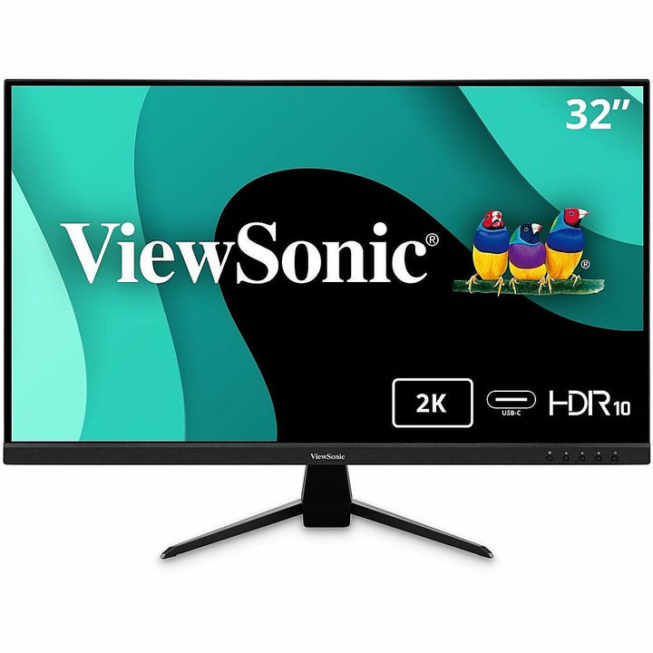 ViewSonic - 32" 1440p IPS Monitor with 65W USB C, HDMI, DP, and HDR10 31.5 LED Monitor with HDR (USB, HDMI) - Black_0