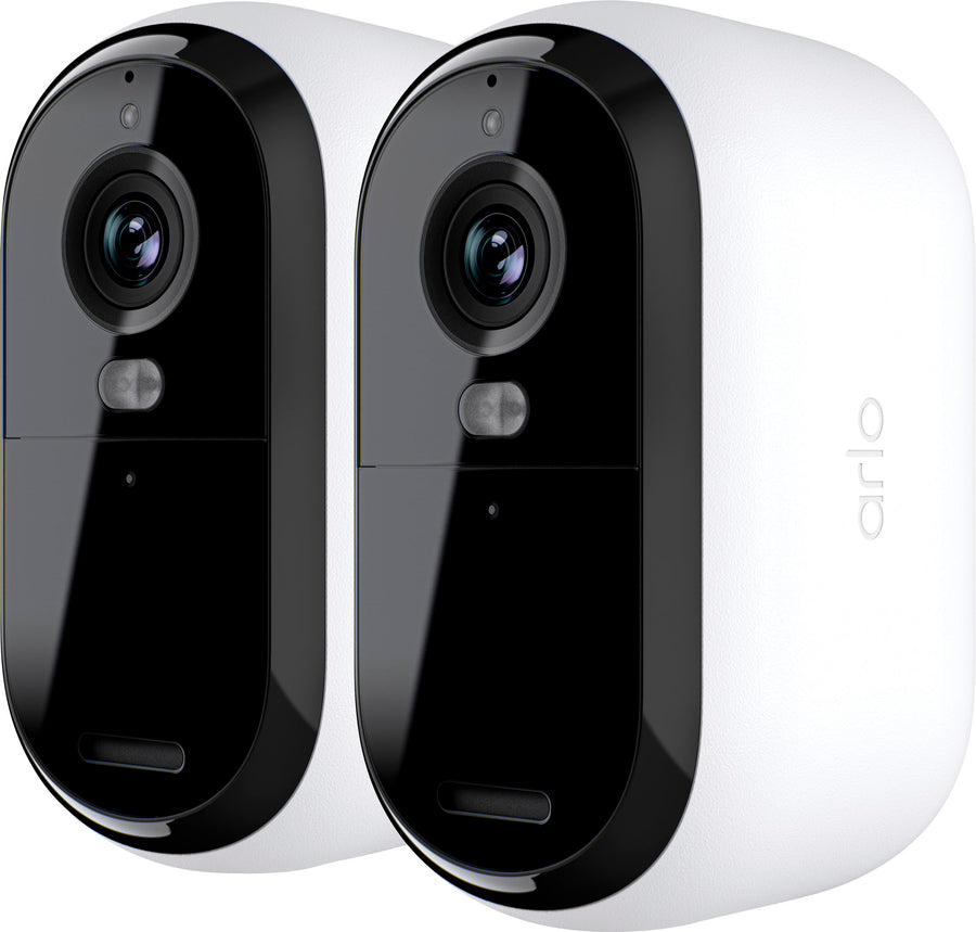 Arlo - Essential Outdoor Camera 2K (2nd Generation) - Wire-Free Security Camera - 2-Cam - White_0