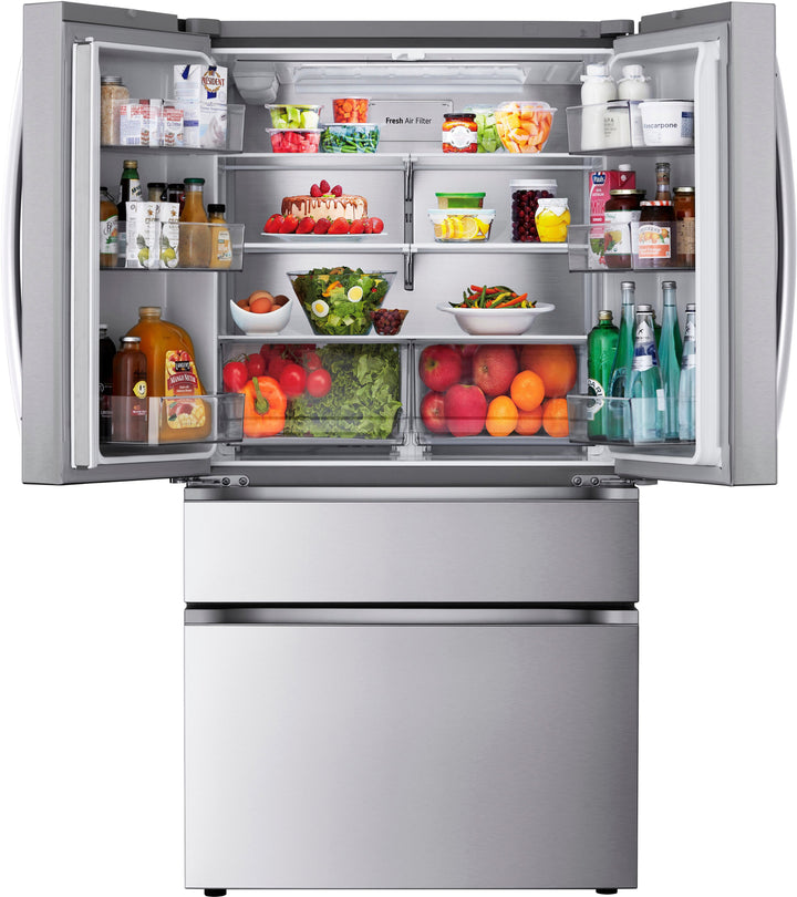 LG - 29.6 Cu. Ft. French Door Smart Refrigerator with Full-Convert Drawer - Stainless Steel_5