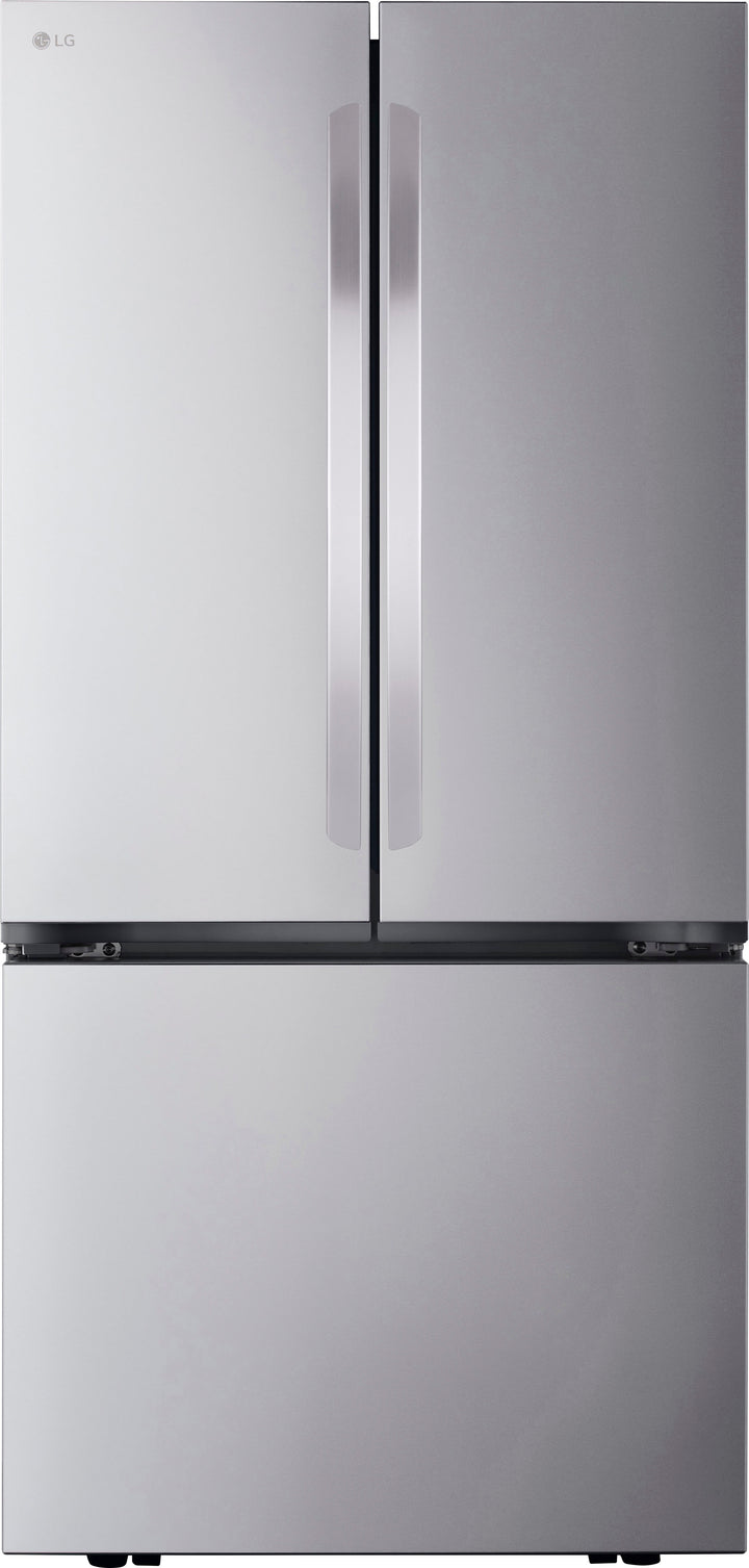 LG - 21 Cu. Ft. French Door Counter-Depth Smart Refrigerator with Ice - Stainless Steel_0