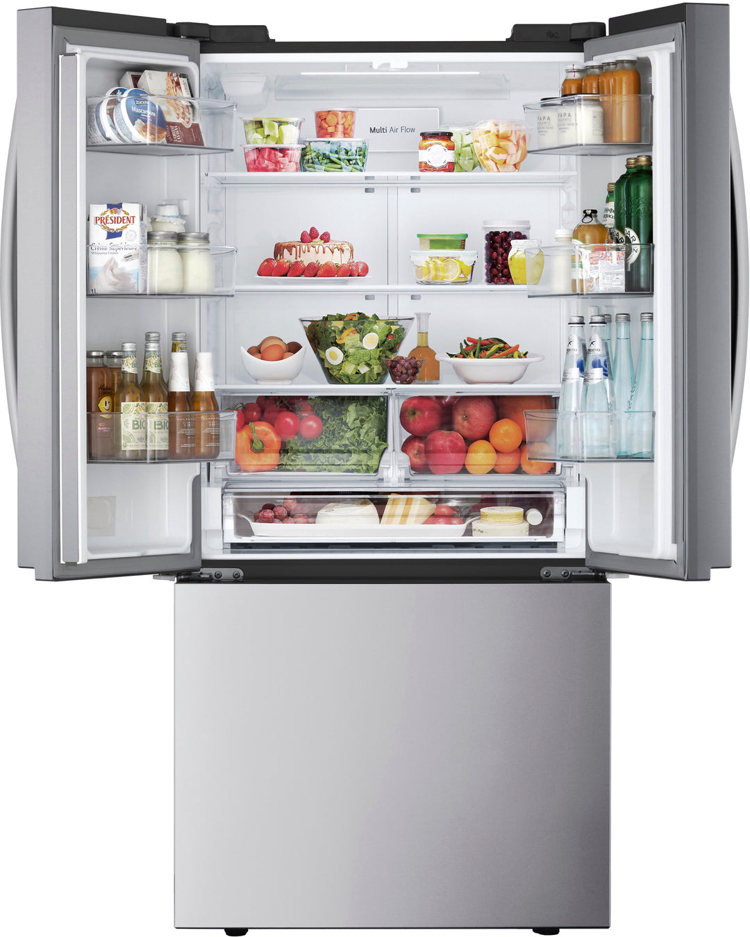 LG - 21 Cu. Ft. French Door Counter-Depth Smart Refrigerator with Ice - Stainless Steel_6