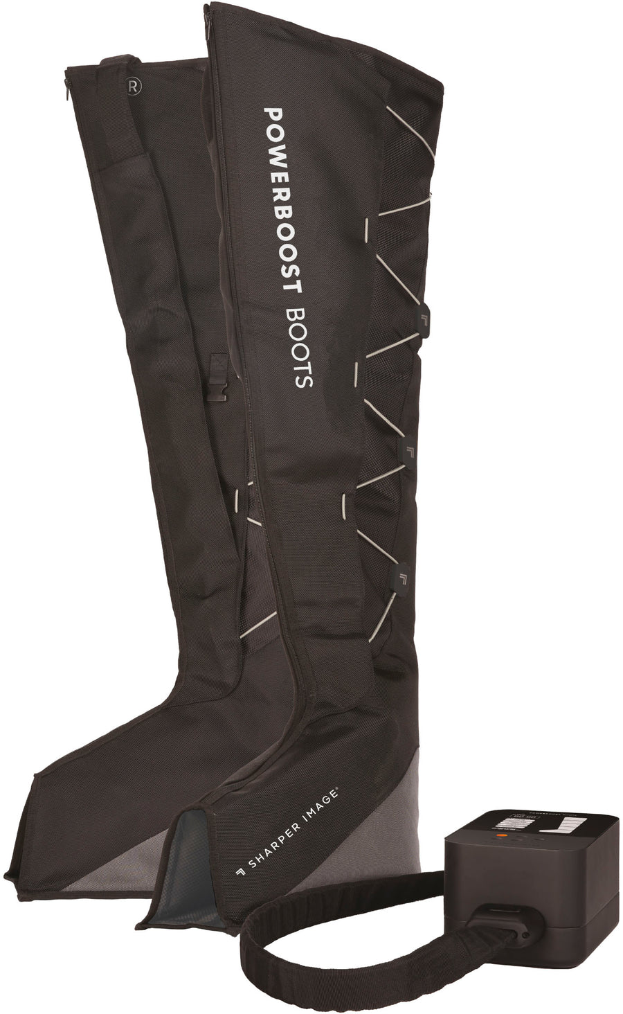 Sharper Image - Powerboost Boots, Air Compression Leg Massager Size S/M - Black_0