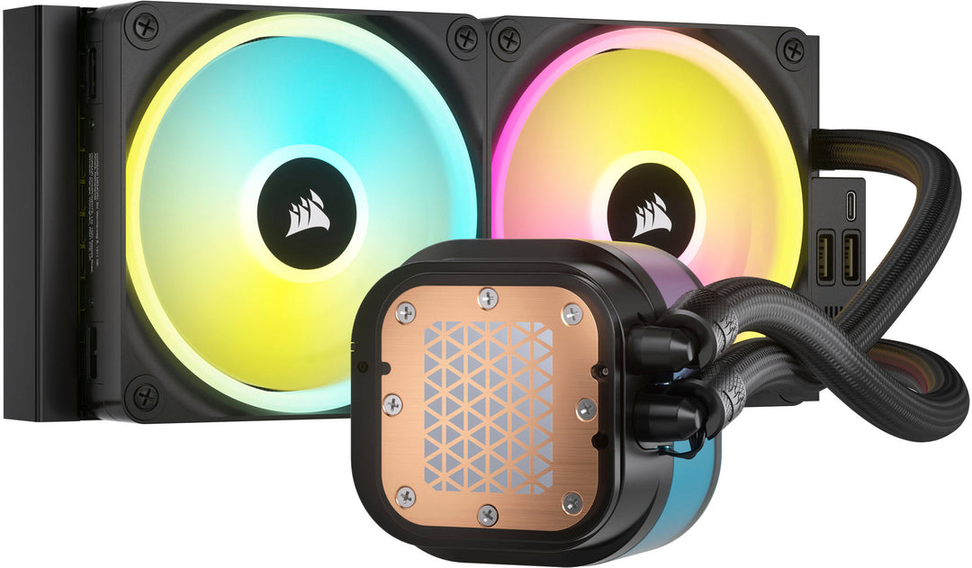 CORSAIR iCUE LINK H100i RGB Liquid CPU Cooler with QX120 RGB fans - Black_17