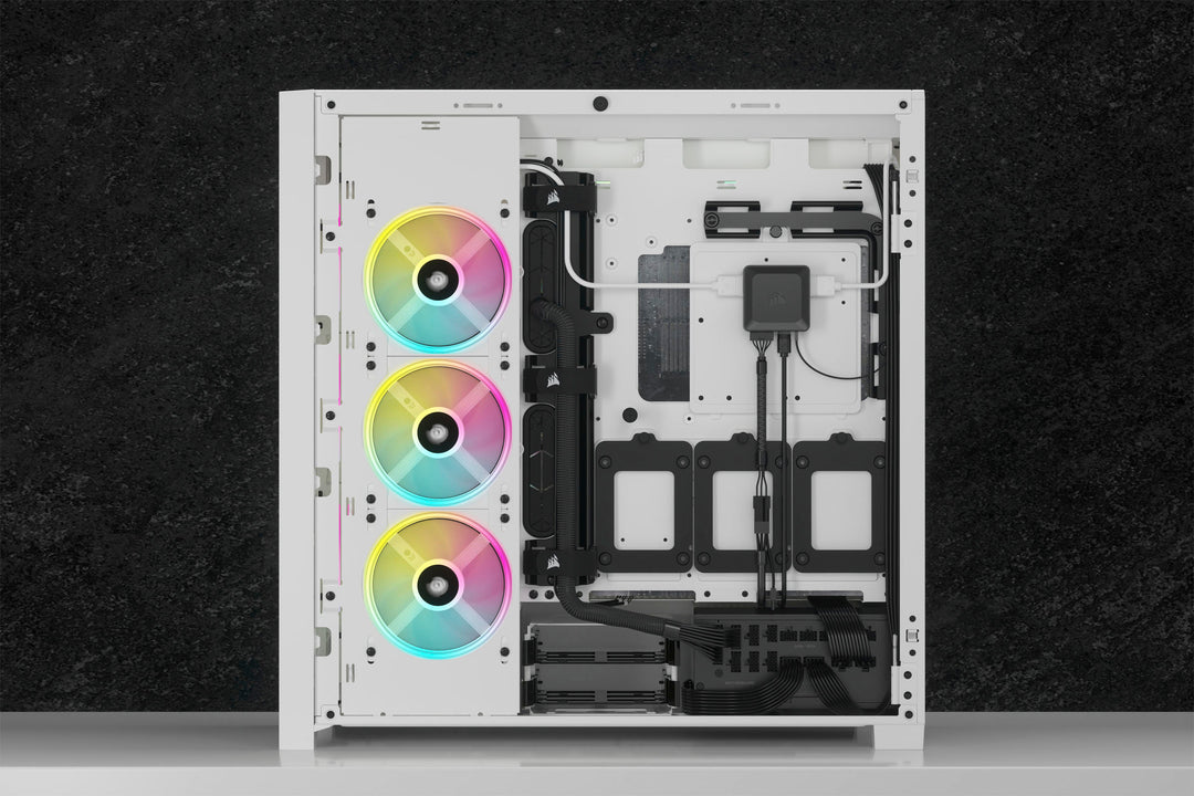 CORSAIR iCUE LINK H150i RGB Liquid CPU Cooler with QX120 RGB fans - White_4