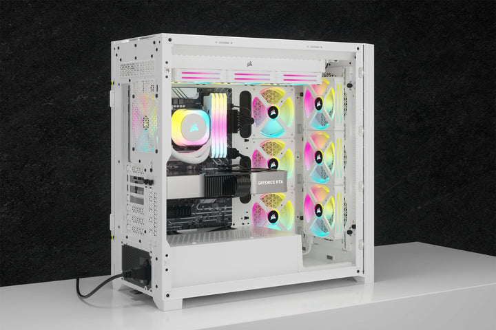 CORSAIR iCUE LINK H150i RGB Liquid CPU Cooler with QX120 RGB fans - White_5