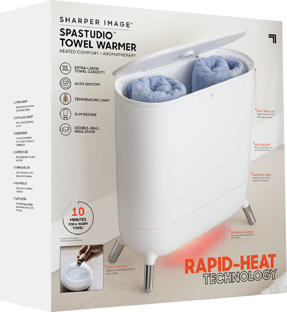 Sharper Image SpaStudio Towel Warmer, Heated Comfort + Aromatherapy_1