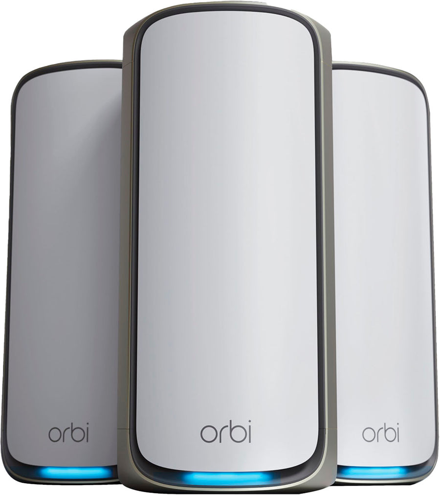 NETGEAR - Orbi 970 Series BE27000 Quad-Band Mesh Wi-Fi System (3-Pack) - White_0