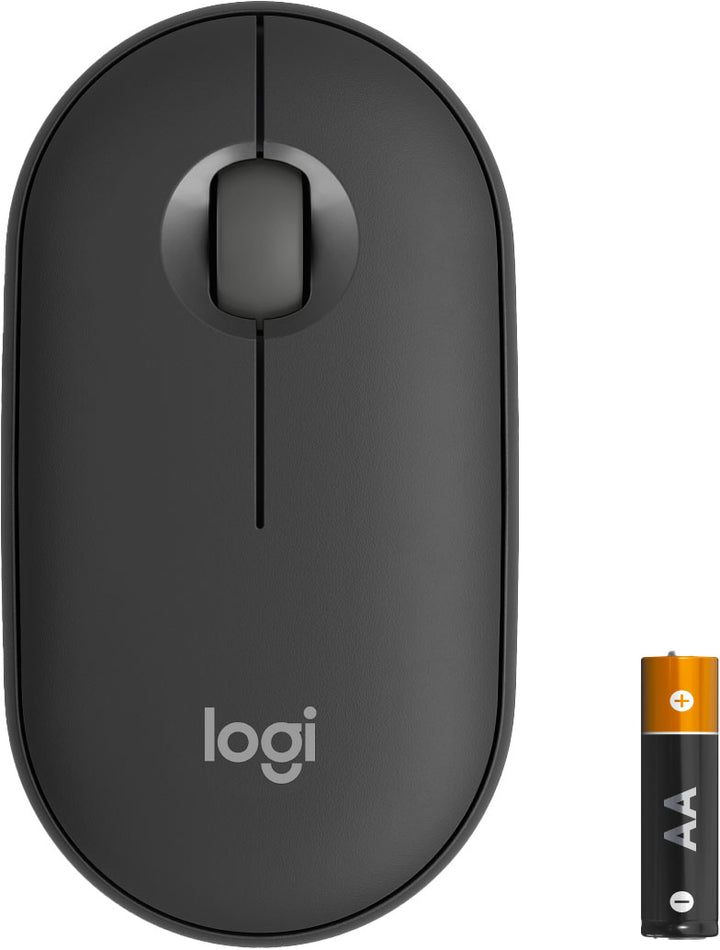 Logitech - Pebble Mouse 2 M350s Slim Lightweight Wireless Silent Ambidextrous Mouse with Customizable Buttons - Graphite_1