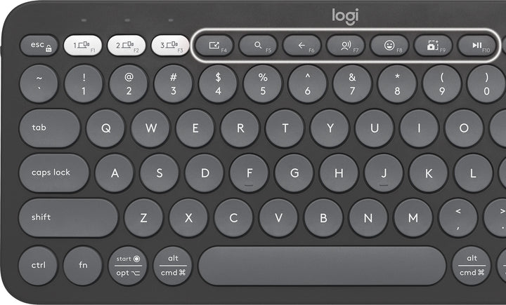 Logitech - Pebble Keys 2 Compact Wireless Scissor Keyboard for Windows, macOS, iPadOS, Chrome - Graphite_5