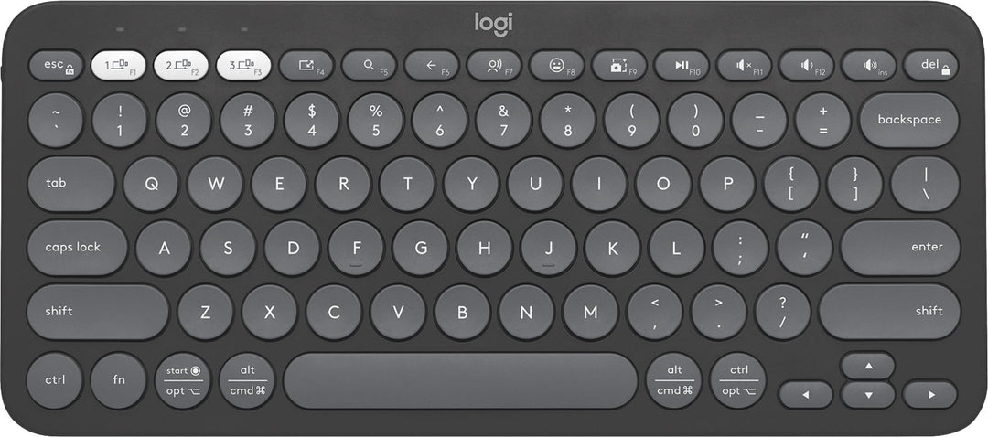 Logitech - Pebble Keys 2 Compact Wireless Scissor Keyboard for Windows, macOS, iPadOS, Chrome - Graphite_3