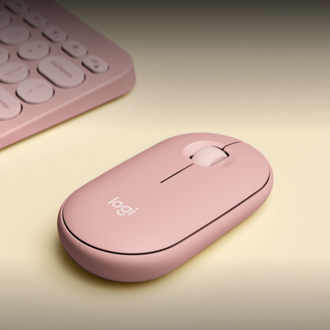 Logitech - Pebble Mouse 2 M350s Slim Lightweight Wireless Silent Ambidextrous Mouse with Customizable Buttons - Rose_8