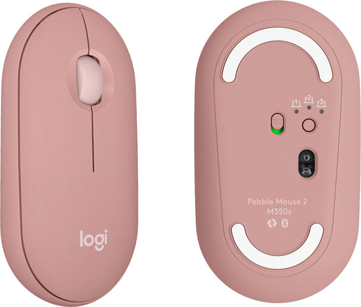 Logitech - Pebble Mouse 2 M350s Slim Lightweight Wireless Silent Ambidextrous Mouse with Customizable Buttons - Rose_4