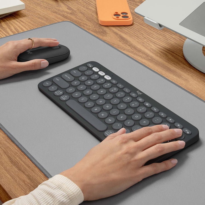 Logitech - Pebble 2 Combo Compact Wireless Scissor Keyboard and Mouse Bundle for Windows, macOS, iPadOS, Chrome - Graphite_3