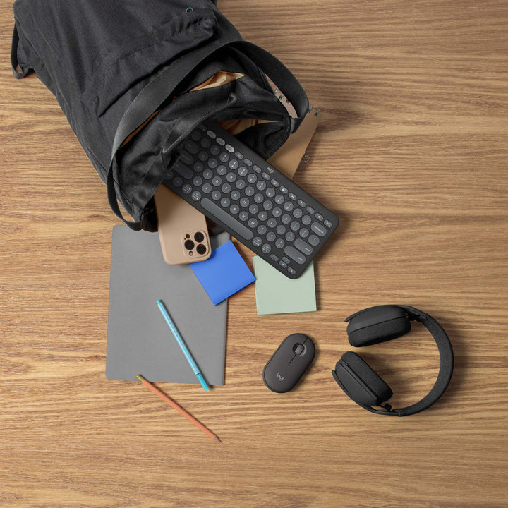 Logitech - Pebble 2 Combo Compact Wireless Scissor Keyboard and Mouse Bundle for Windows, macOS, iPadOS, Chrome - Graphite_2