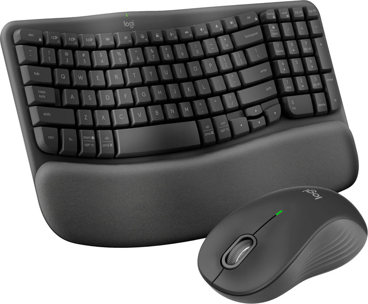 Logitech - Wave Keys MK670 Combo Ergonomic Wireless Keyboard and Mouse Bundle for Windows/Mac with Integrated Palm-rest - Graphite_0