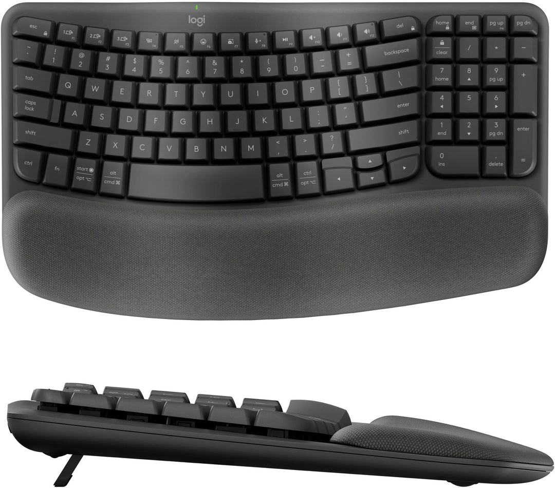 Logitech - Wave Keys MK670 Combo Ergonomic Wireless Keyboard and Mouse Bundle for Windows/Mac with Integrated Palm-rest - Graphite_6