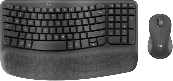 Logitech - Wave Keys MK670 Combo Ergonomic Wireless Keyboard and Mouse Bundle for Windows/Mac with Integrated Palm-rest - Graphite_1