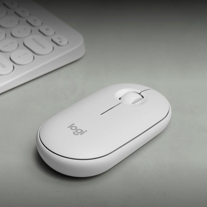 Logitech - Pebble Mouse 2 M350s Slim Lightweight Wireless Silent Ambidextrous Mouse with Customizable Buttons - Off-White_7