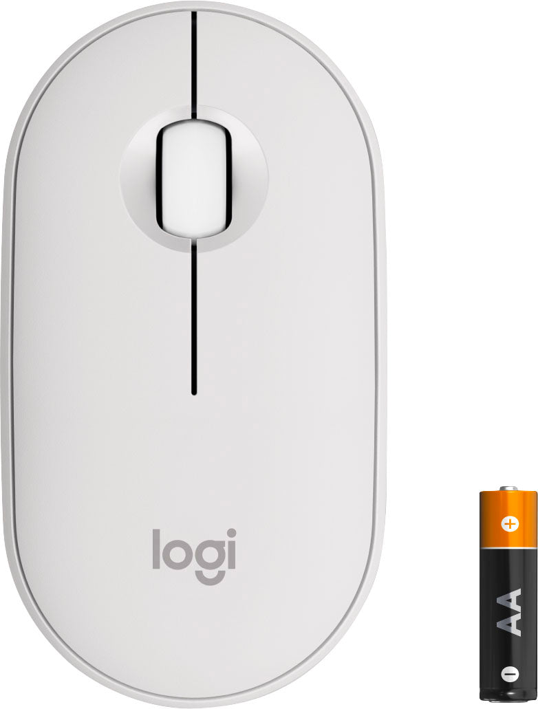 Logitech - Pebble Mouse 2 M350s Slim Lightweight Wireless Silent Ambidextrous Mouse with Customizable Buttons - Off-White_2