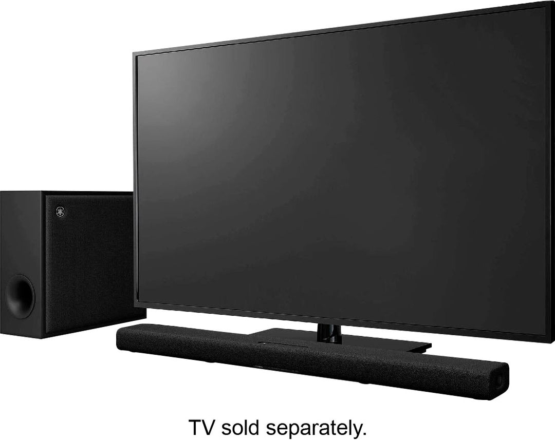 Yamaha - 4.1.2ch Sound Bar with Dolby Atmos, Wireless Subwoofer and Alexa Built-in - Black - Black_3