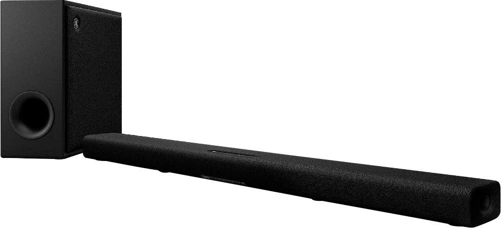 Yamaha - 4.1.2ch Sound Bar with Dolby Atmos, Wireless Subwoofer and Alexa Built-in - Black - Black_0